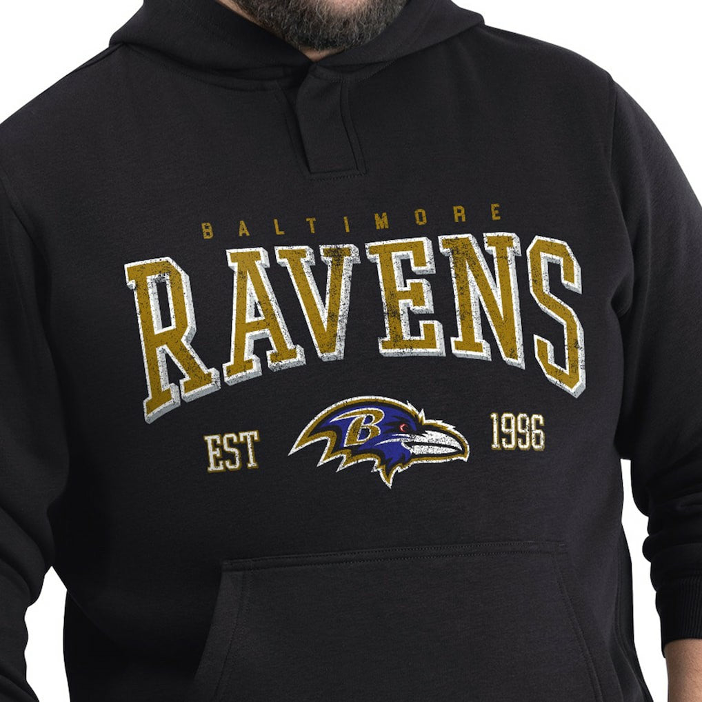 Baltimore Ravens G-III Sports by Carl Banks Adaptive Team Spirit Graphic Fleece Pullover Hoodie - Black - NFL