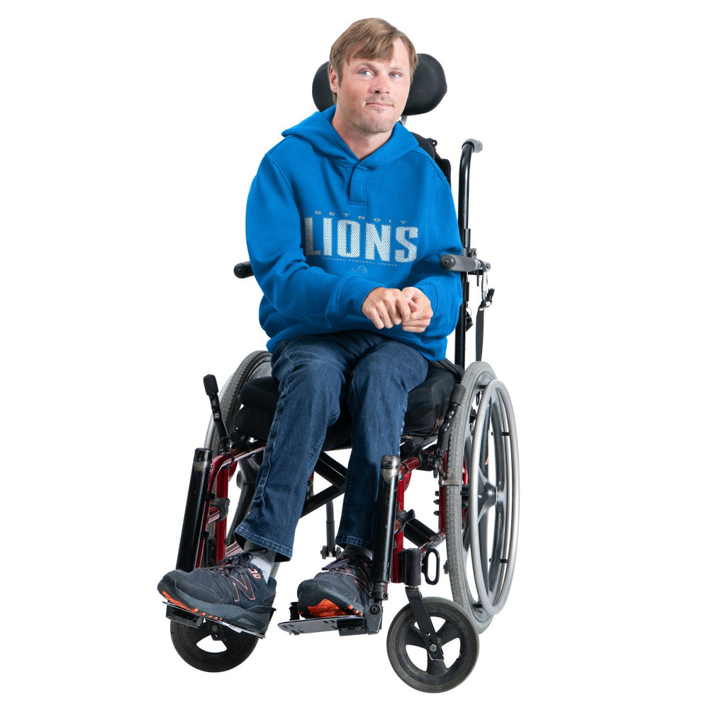 Detroit Lions G-III Sports by Carl Banks Adaptive Mesh Effect Team Graphic Fleece Pullover Hoodie - Royal - NFL