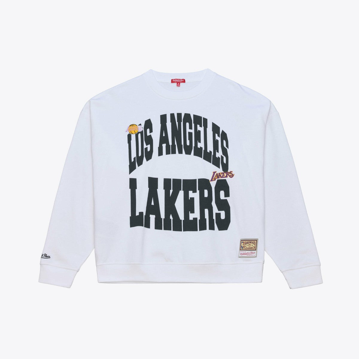 Mitchell & Ness Los Angeles Lakers Women's Lightweight Block Letter Sweatshirt White