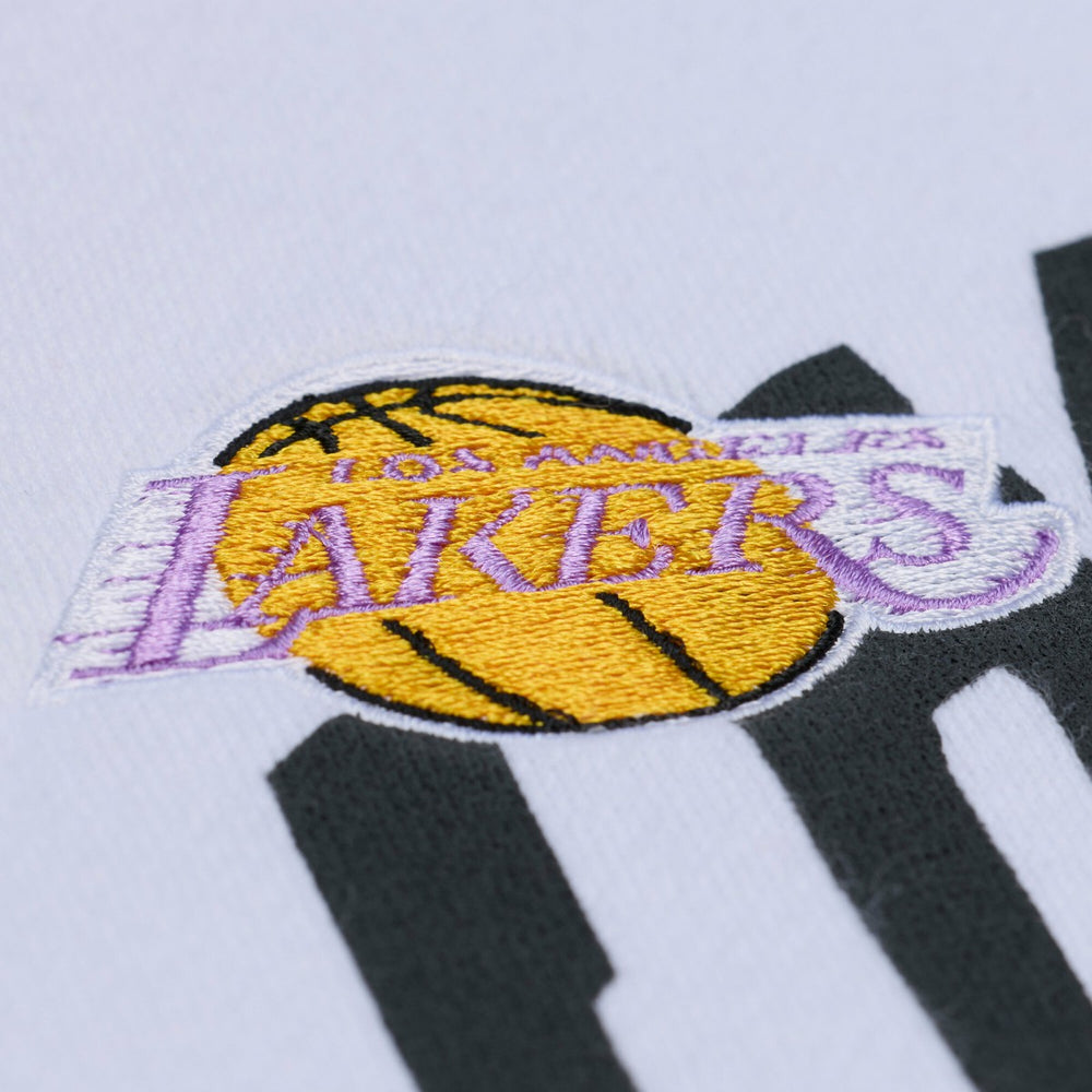 Mitchell & Ness Los Angeles Lakers Women's Lightweight Block Letter Sweatshirt White