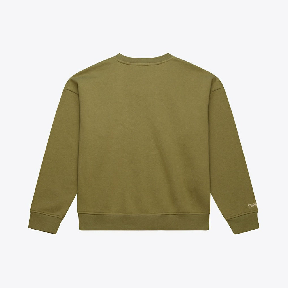 Mitchell & Ness Boston Celtics Women's Lightweight Script Sweatshirt Olive
