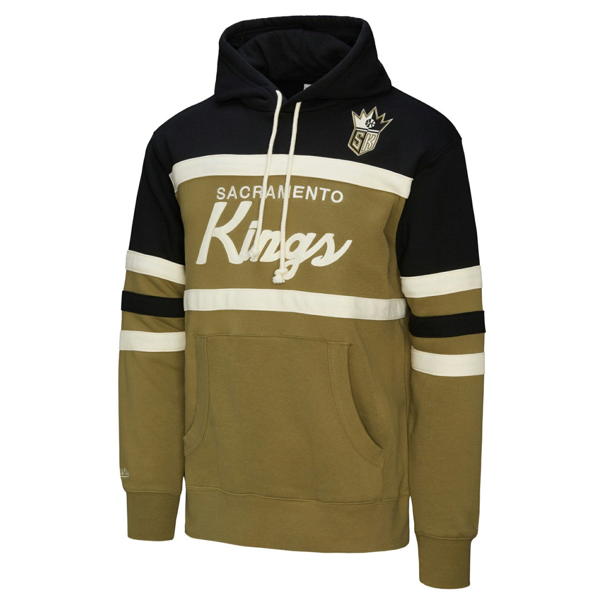 Mitchell & Ness Sacramento Kings Double Clutch Head Coach Hoodie Olive/Black