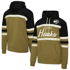 Mitchell & Ness Atlanta Hawks Double Clutch Head Coach Hoodie Olive/Black