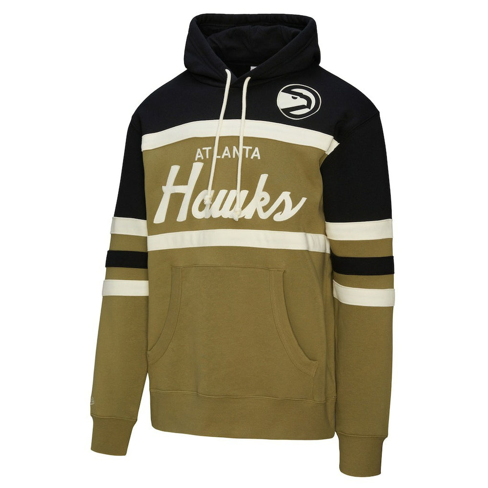Mitchell & Ness Atlanta Hawks Double Clutch Head Coach Hoodie Olive/Black