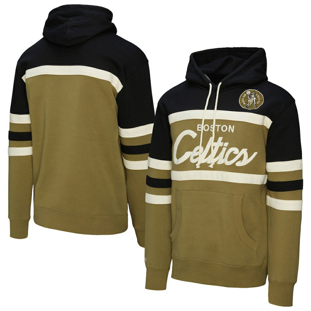 Mitchell & Ness Boston Celtics Double Clutch Head Coach Hoodie Olive