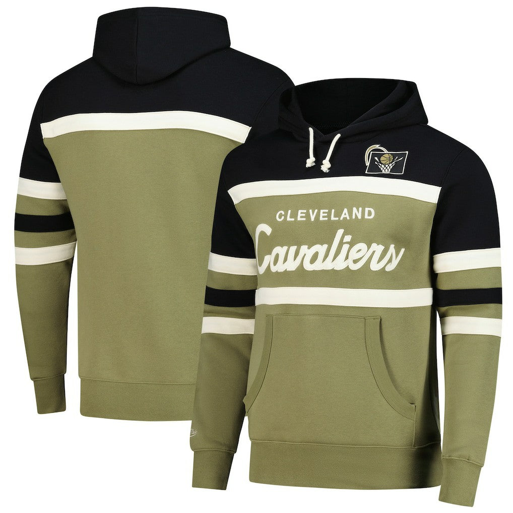 Mitchell & Ness Cleveland Cavaliers Double Clutch Head Coach Hoodie Olive/Black