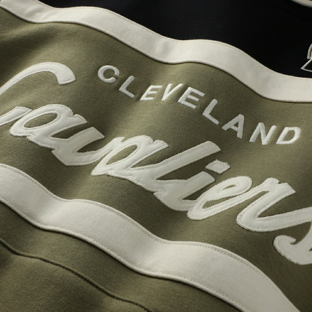 Mitchell & Ness Cleveland Cavaliers Double Clutch Head Coach Hoodie Olive/Black