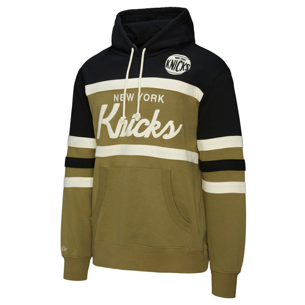 Mitchell & Ness New York Knicks Double Clutch Head Coach Hoodie Olive/Black