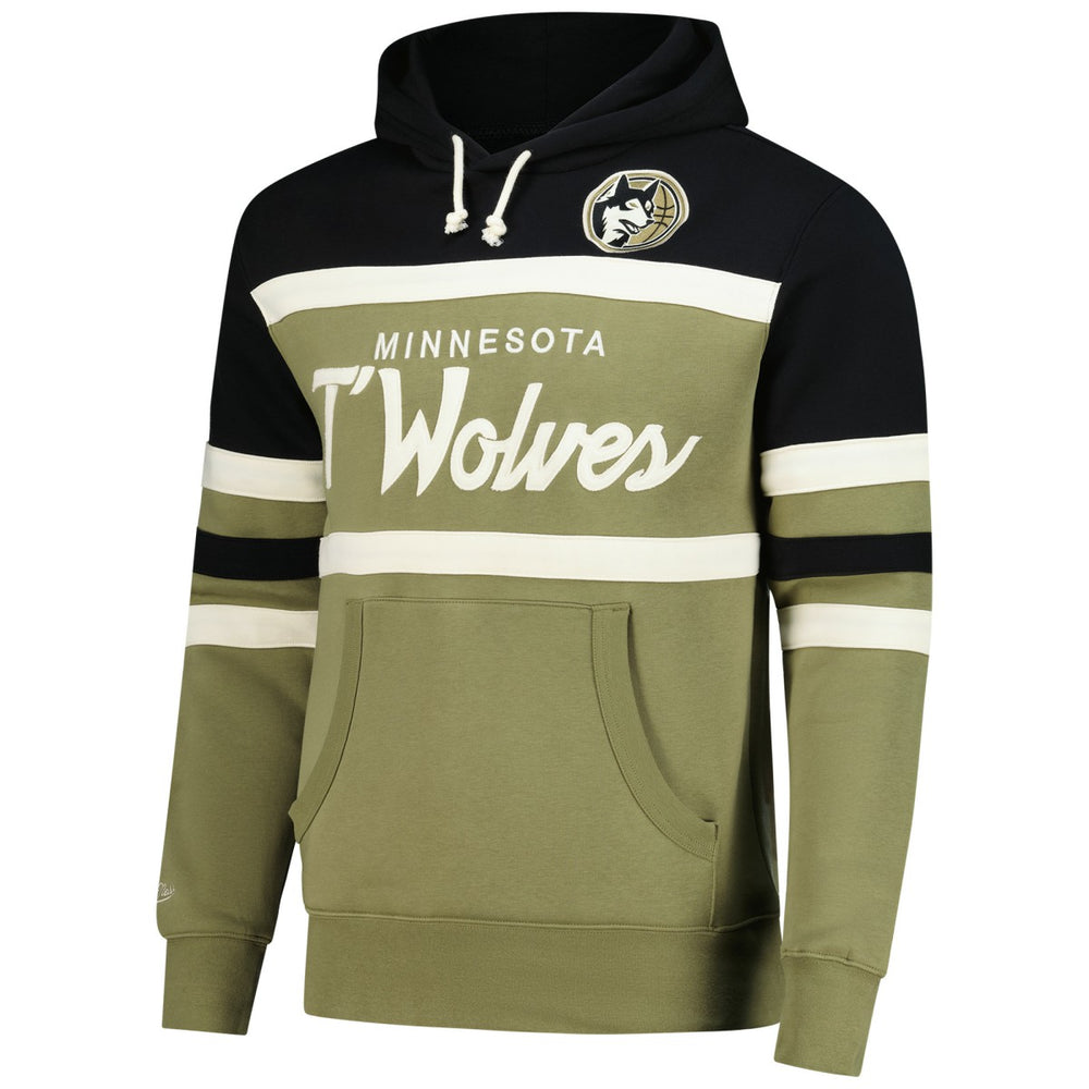 Mitchell & Ness Minnesota Timberwolves Double Clutch Head Coach Hoodie Olive/Black