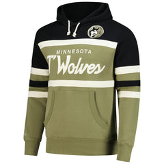 Mitchell & Ness Minnesota Timberwolves Double Clutch Head Coach Hoodie Olive/Black
