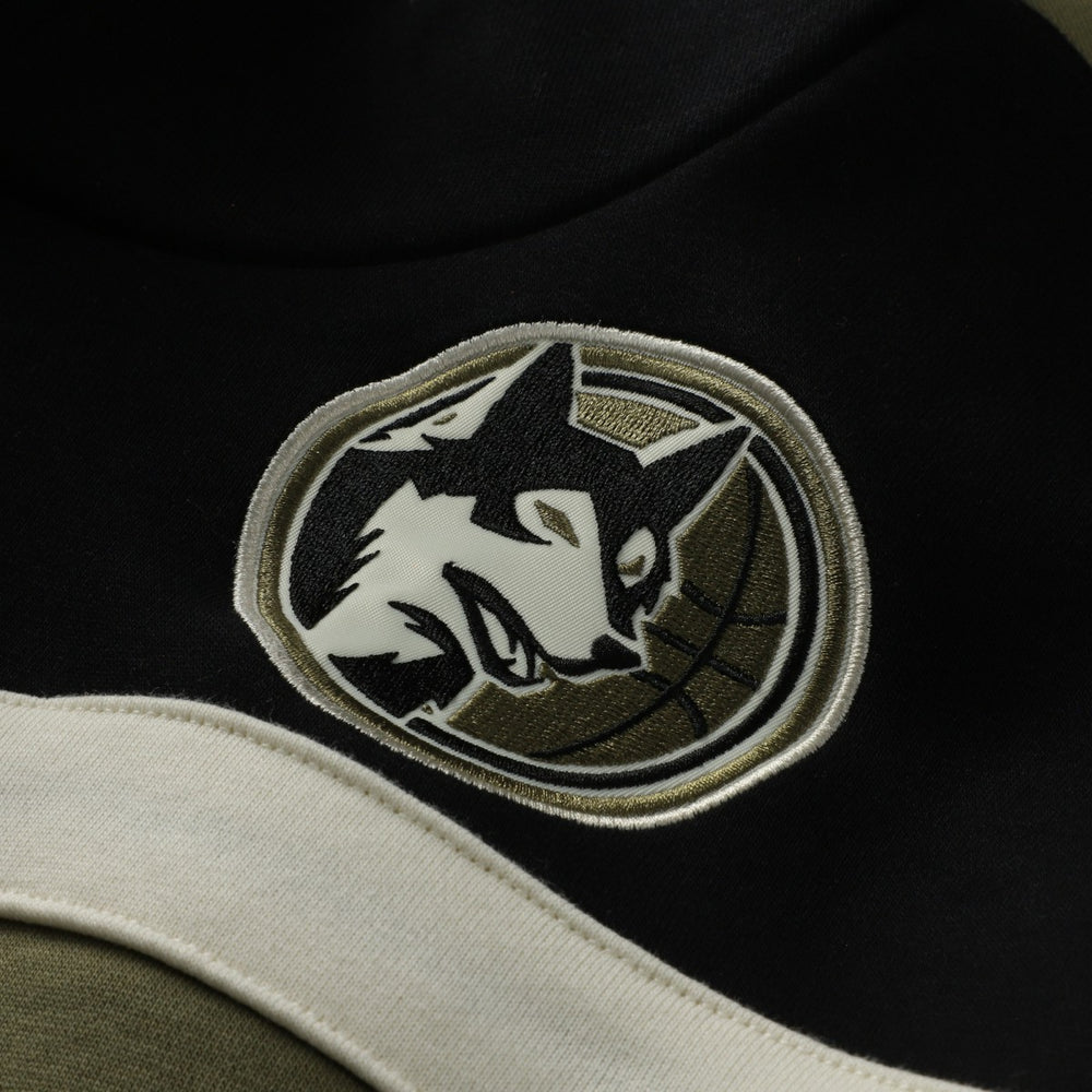Mitchell & Ness Minnesota Timberwolves Double Clutch Head Coach Hoodie Olive/Black
