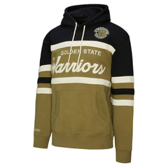 Mitchell & Ness Golden State Warriors Double Clutch Head Coach Hoodie Olive/Black