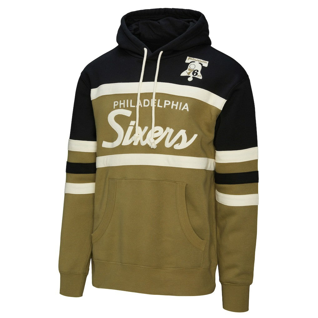 Mitchell & Ness Philadelphia 76ers Double Clutch Head Coach Hoodie Olive