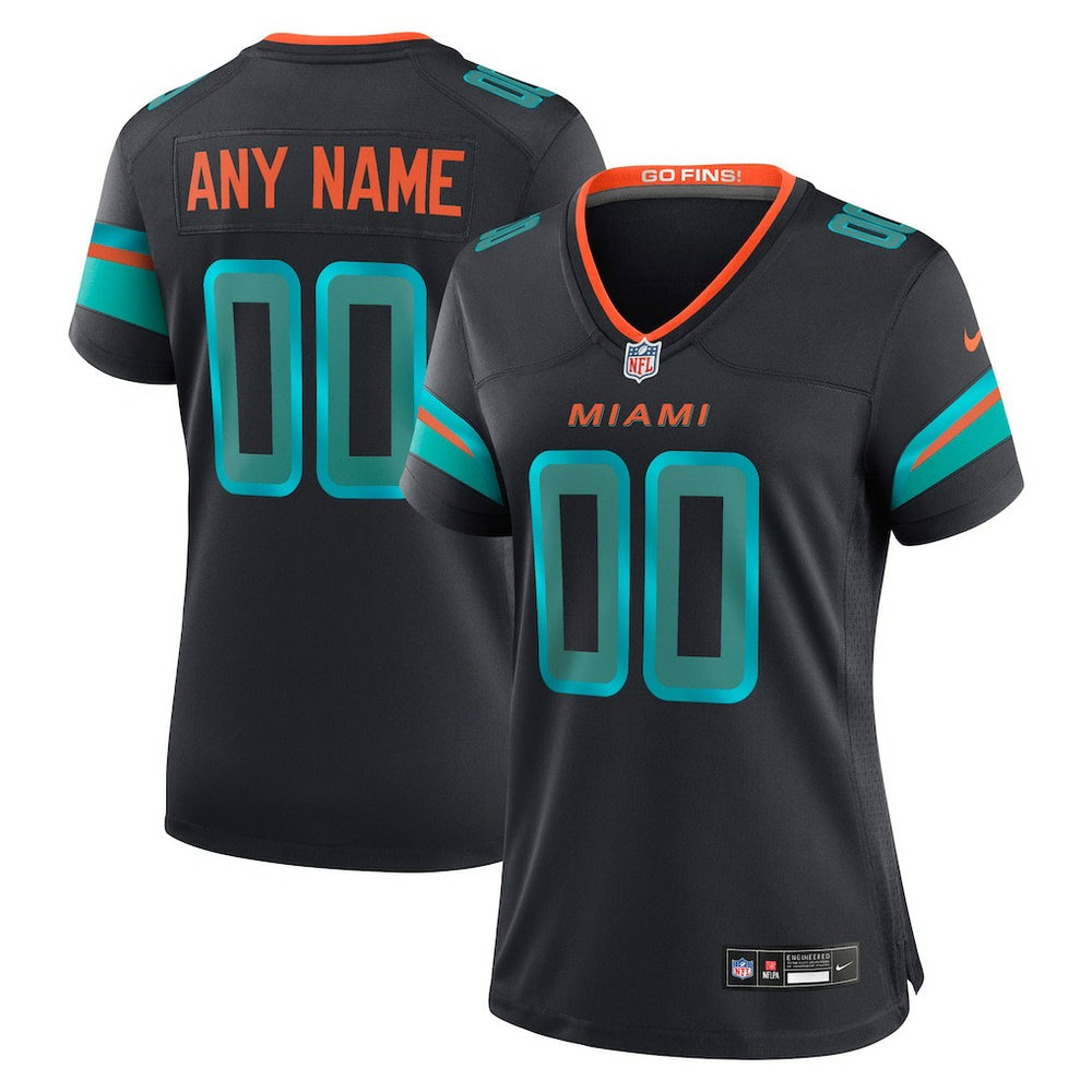Miami Dolphins Women's 2025 Rivalries Collection Custom Game Jersey - Pitch Blue - Nike