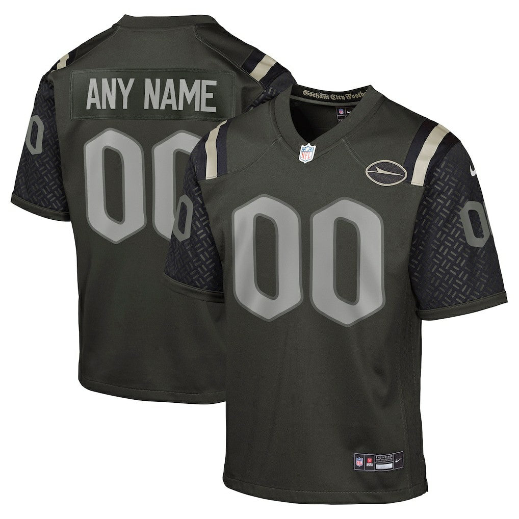 New York Jets Youth 2025 Rivalries Collection Custom Game Jersey - Gotham Green - Nike