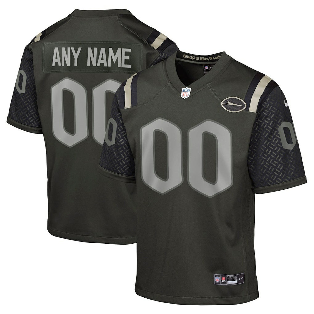 New York Jets Youth 2025 Rivalries Collection Custom Game Jersey - Gotham Green - Nike
