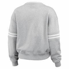New York Mets WEAR by Erin Andrews Women's Sleeve Stripe Fleece Sweatshirt Online