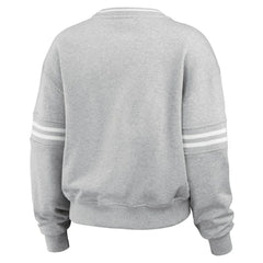 New York Yankees WEAR by Erin Andrews Women's Sleeve Stripe Fleece Crewneck Sweatshirt Near Me