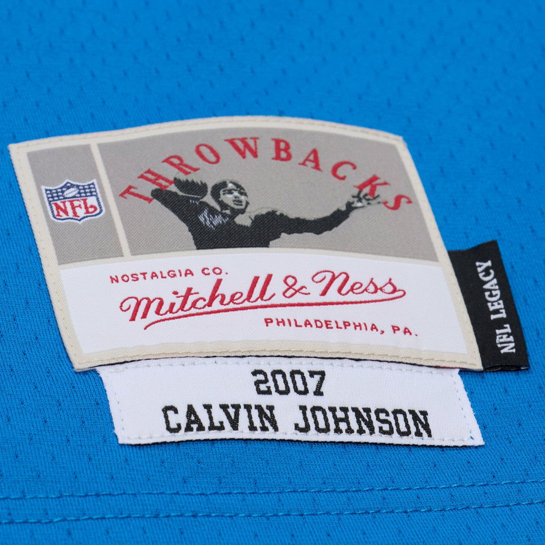 Calvin Johnson Detroit Lions 2007 Legacy Replica Jersey - Blue - Mitchell & Ness