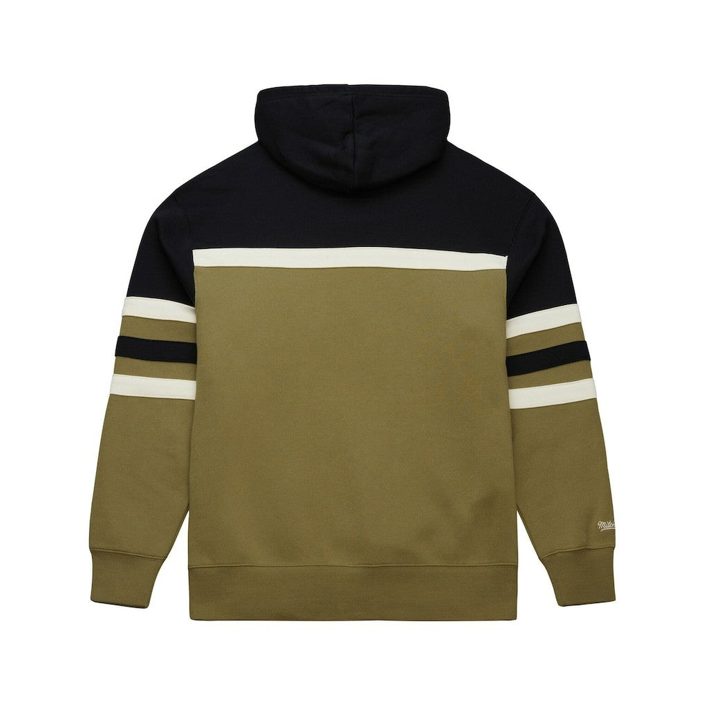 Buffalo Bills Vintage Logo Head Coach Hoodie - Olive - Mitchell & Ness