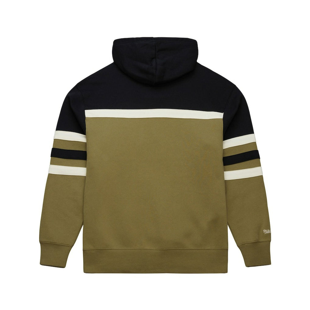 Buffalo Bills Vintage Logo Head Coach Hoodie - Olive - Mitchell & Ness