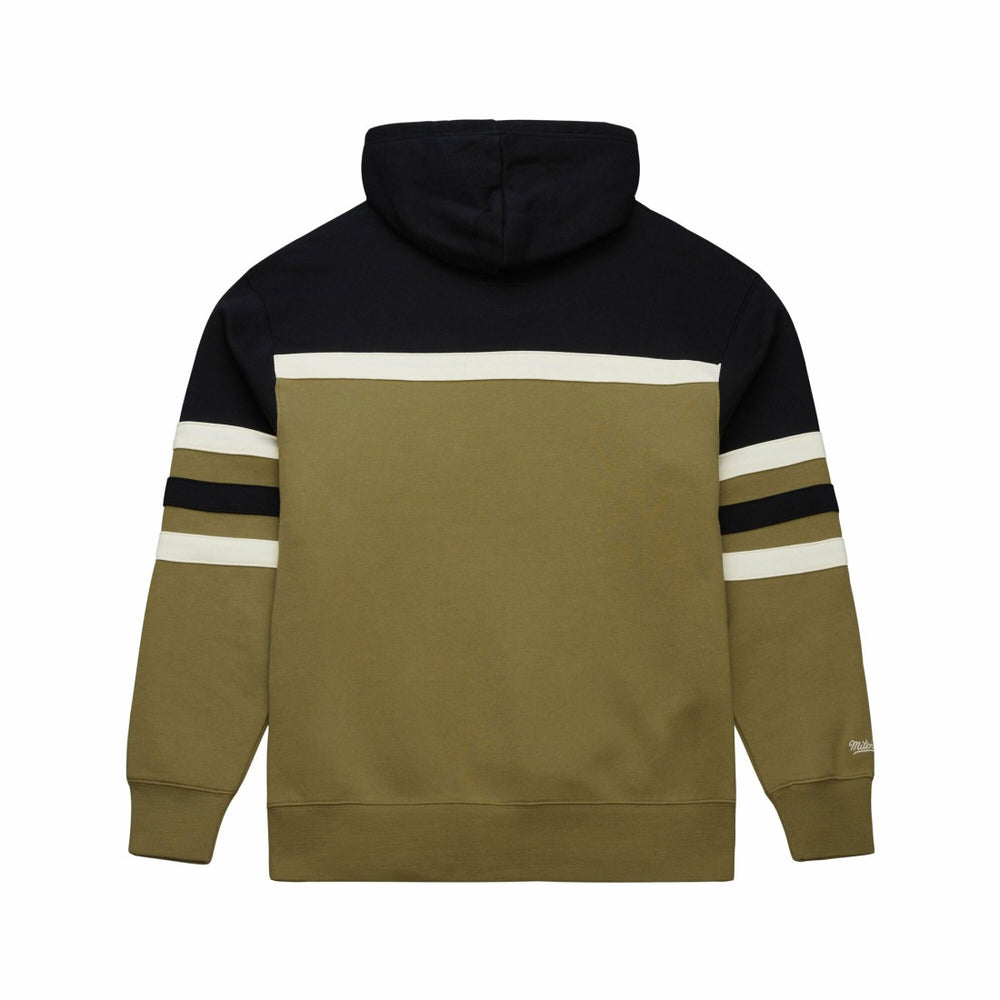 Detroit Lions Vintage Logo Head Coach Hoodie - Olive - Mitchell & Ness