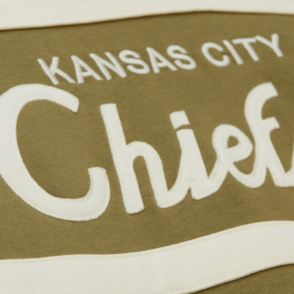 Kansas City Chiefs Vintage Logo Head Coach Hoodie - Olive - Mitchell & Ness
