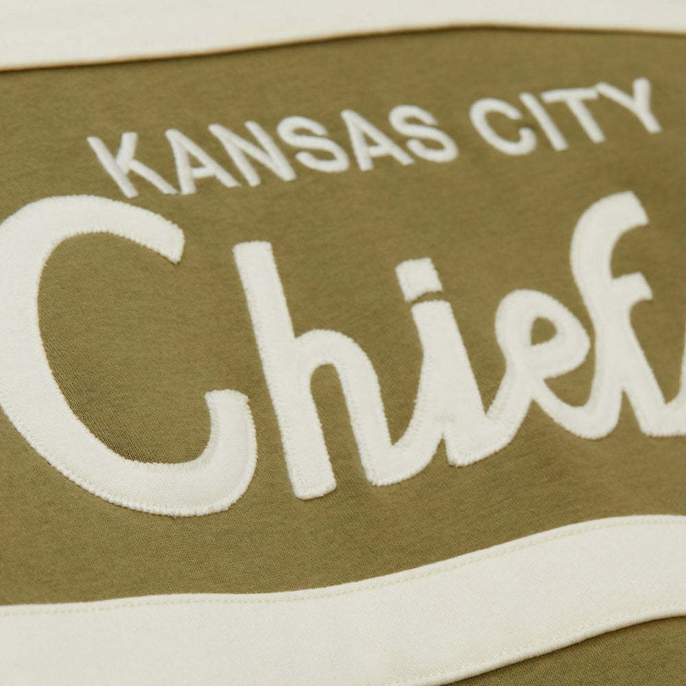 Kansas City Chiefs Vintage Logo Head Coach Hoodie - Olive - Mitchell & Ness