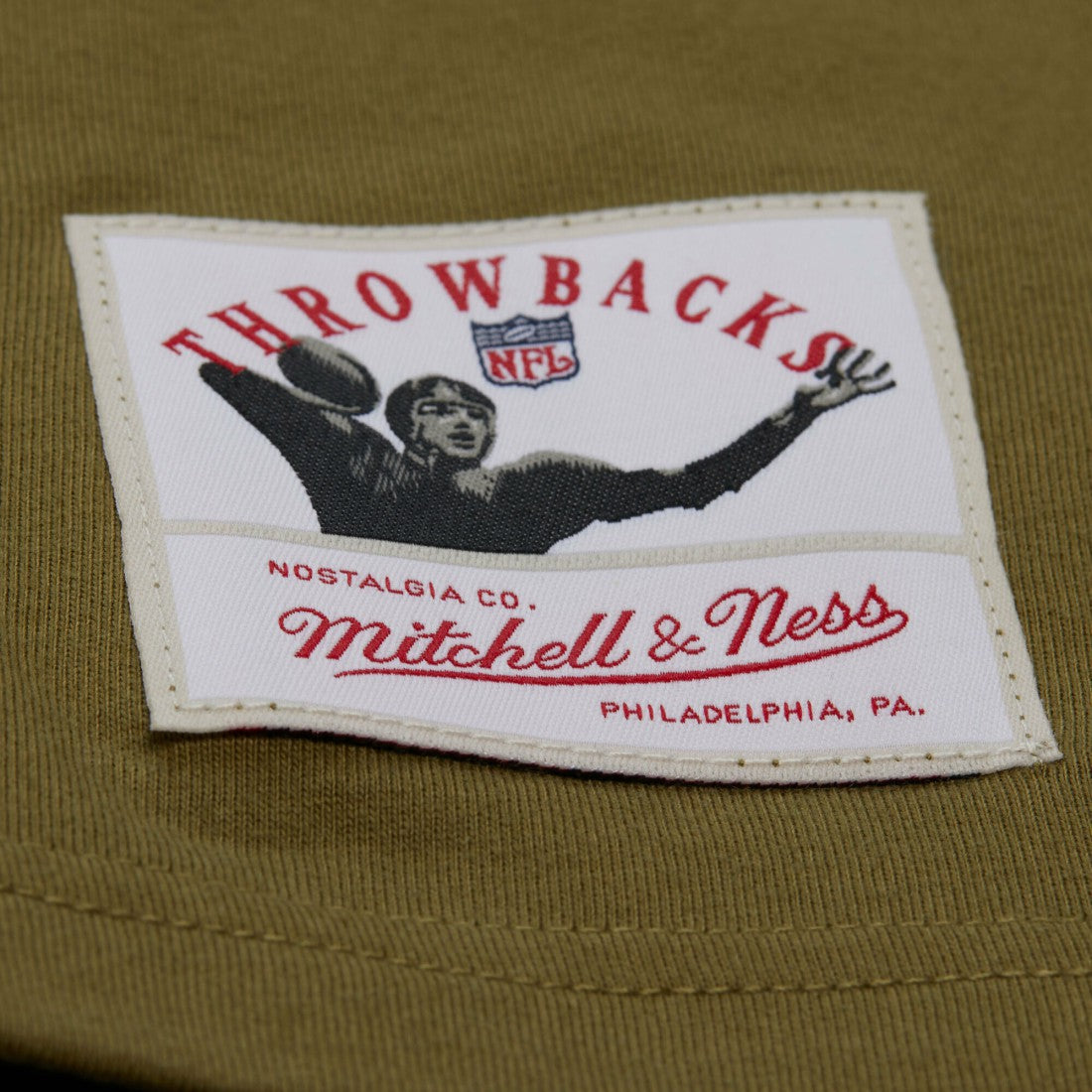 Green Bay Packers Vintage Logo Premium T-Shirt - Olive - Mitchell & Ness
