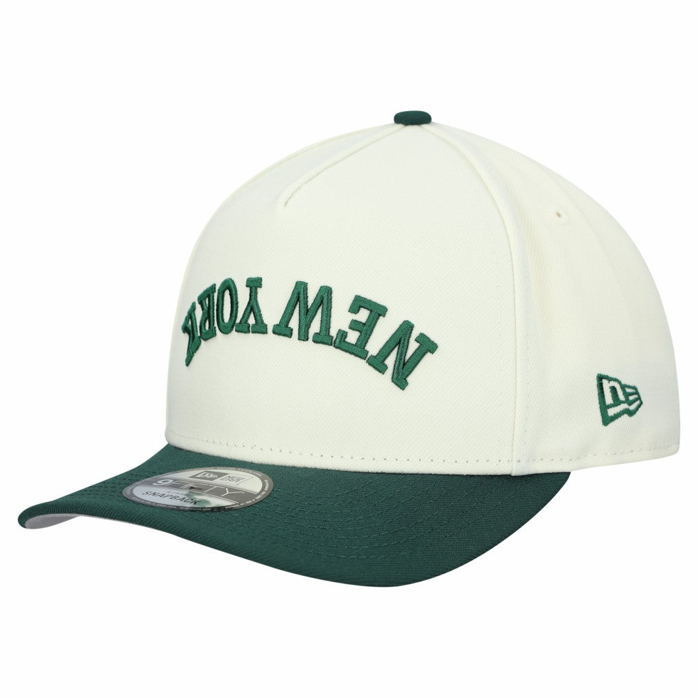 New York Jets New Era Upside Down 9FIFTY A-Frame Snapback Hat - Cream - NFL