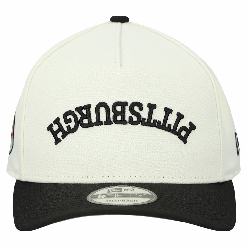 Pittsburgh Steelers New Era Upside Down 9FIFTY A-Frame Snapback Hat - Cream - NFL