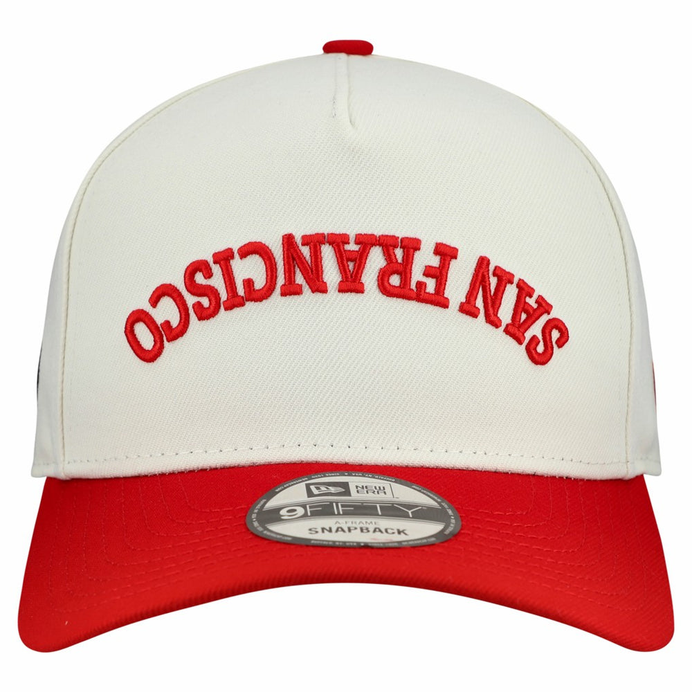 San Francisco 49ers New Era Upside Down 9FIFTY A-Frame Snapback Hat - Cream - NFL