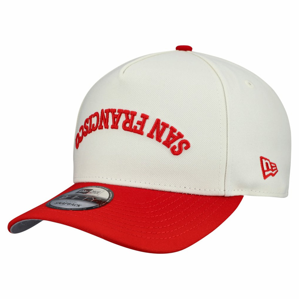 San Francisco 49ers New Era Upside Down 9FIFTY A-Frame Snapback Hat - Cream - NFL