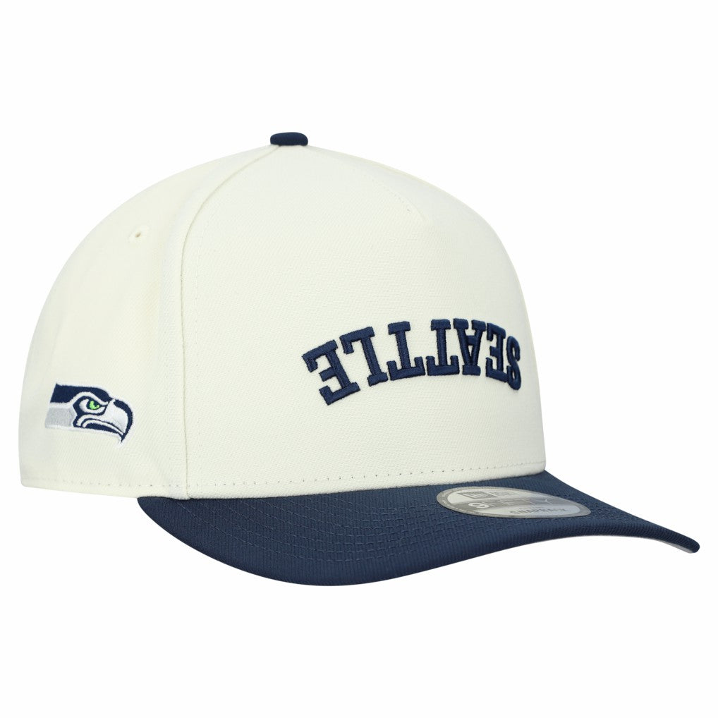 Seattle Seahawks New Era Upside Down 9FIFTY A-Frame Snapback Hat - Cream - NFL