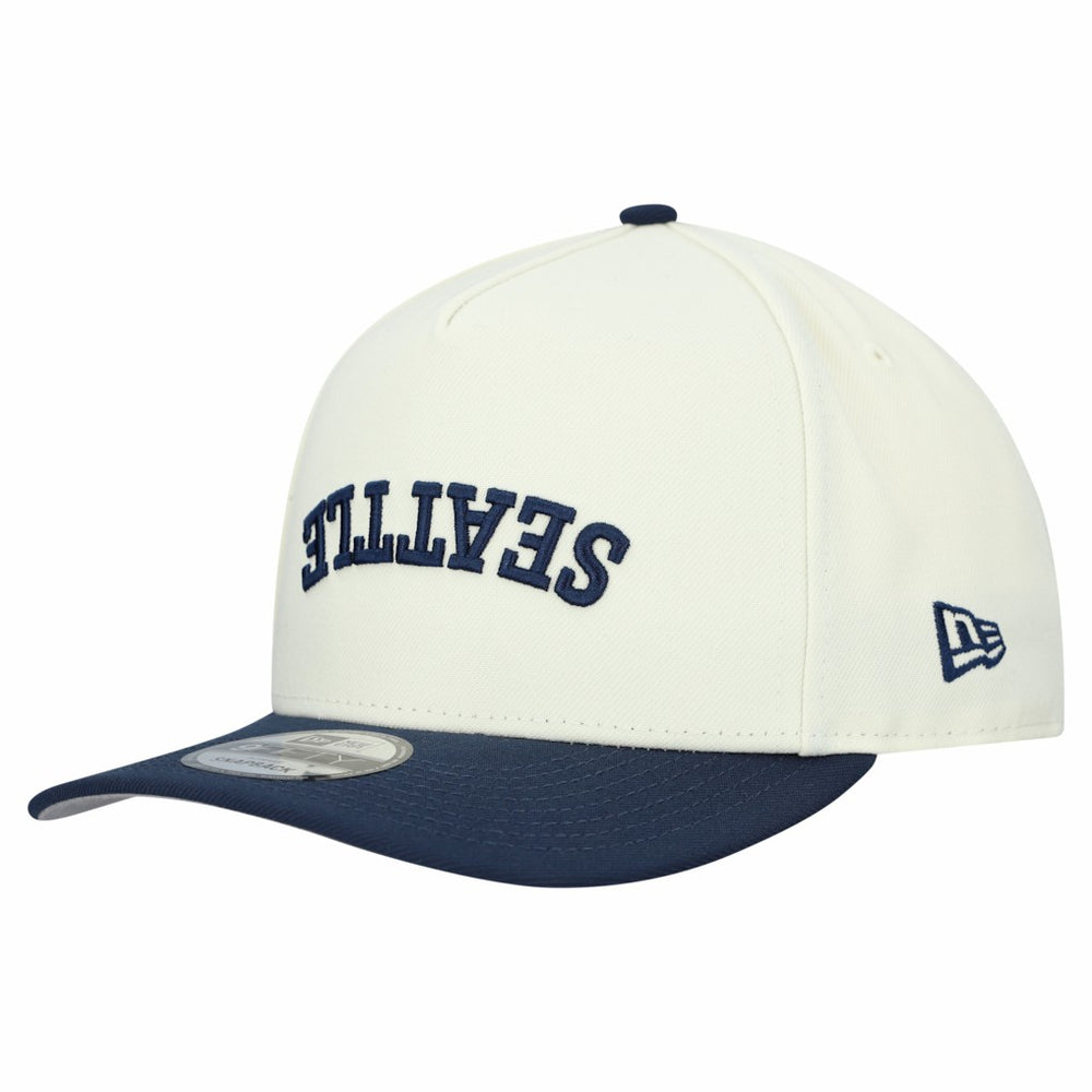 Seattle Seahawks New Era Upside Down 9FIFTY A-Frame Snapback Hat - Cream - NFL