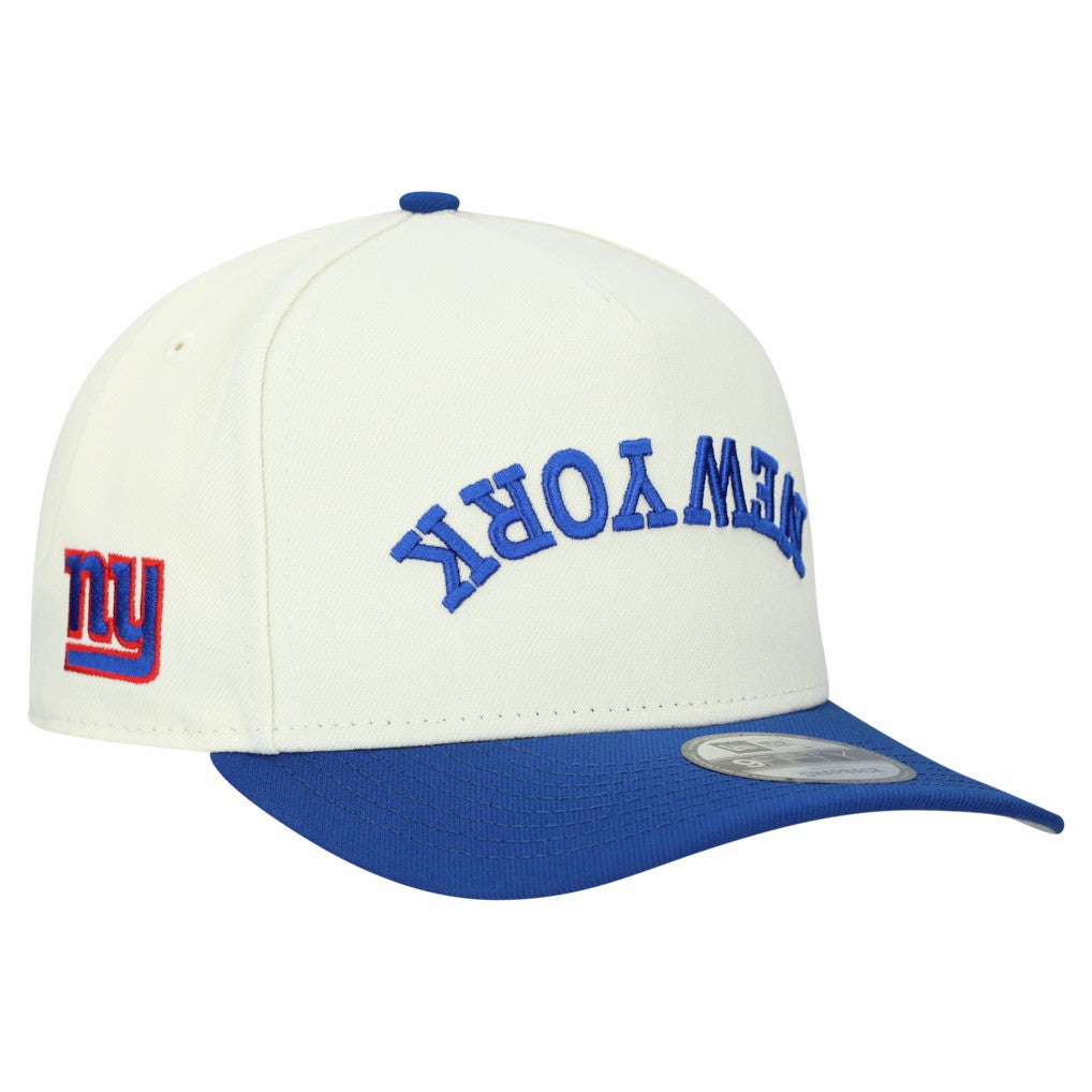 New York Giants New Era Upside Down 9FIFTY A-Frame Snapback Hat - Cream - NFL