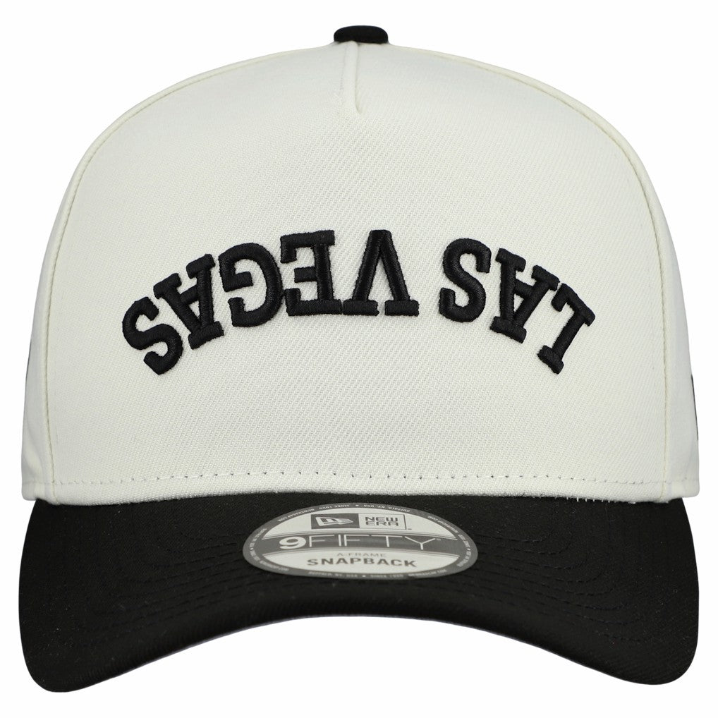 Las Vegas Raiders New Era Upside Down 9FIFTY A-Frame Snapback Hat - Cream - NFL