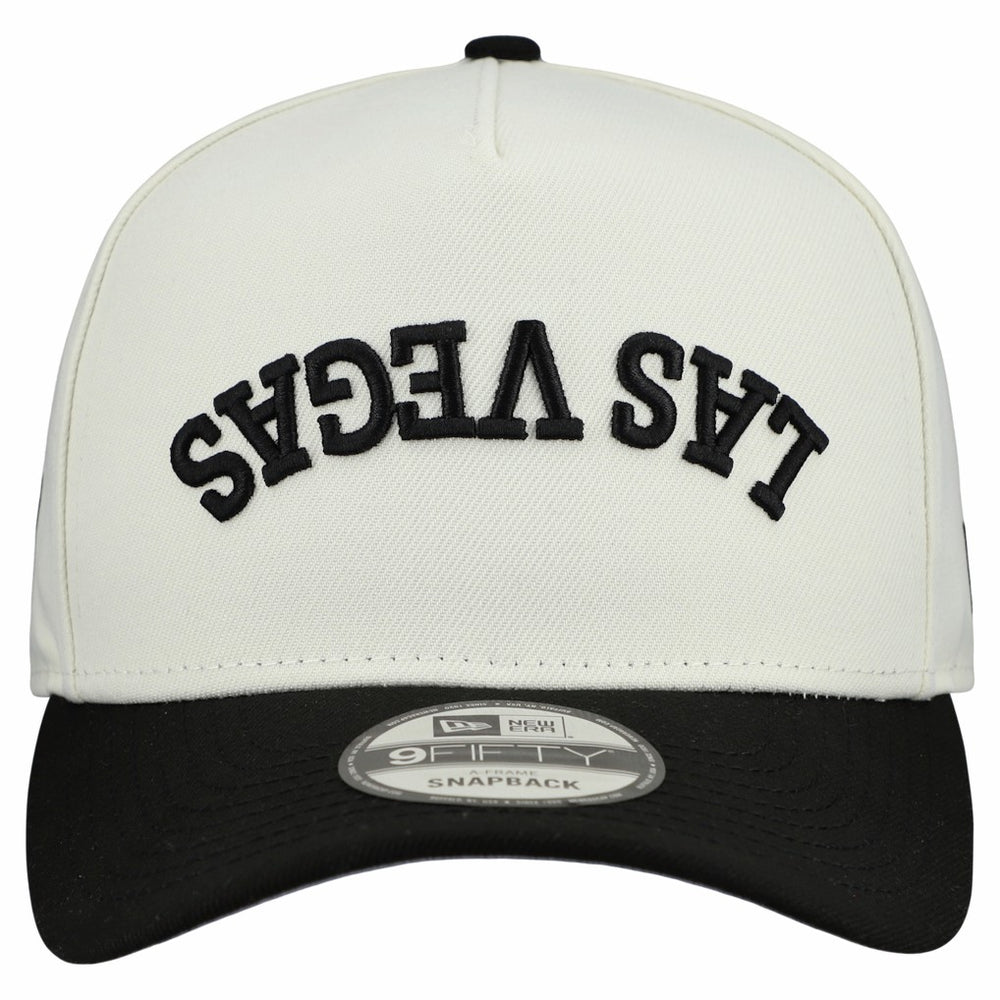 Las Vegas Raiders New Era Upside Down 9FIFTY A-Frame Snapback Hat - Cream - NFL