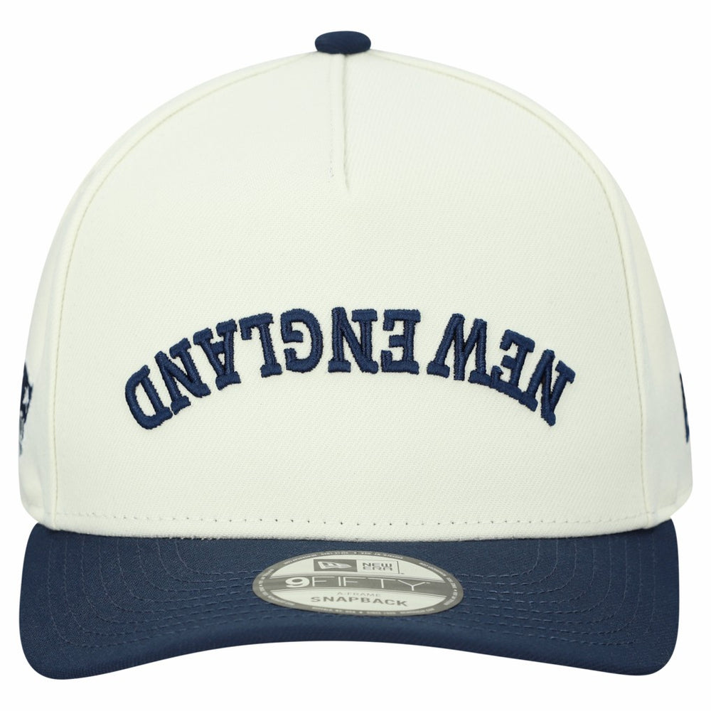 New England Patriots New Era Upside Down 9FIFTY A-Frame Snapback Hat - Cream - NFL