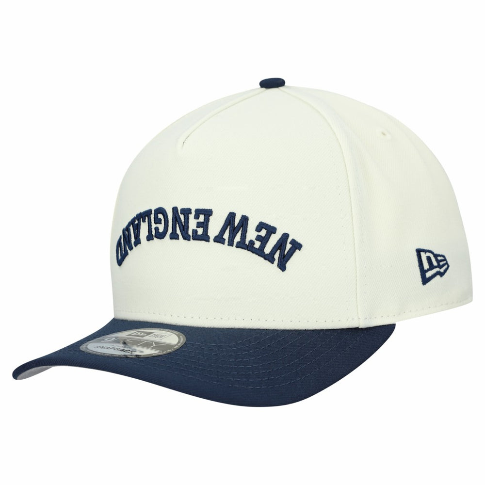 New England Patriots New Era Upside Down 9FIFTY A-Frame Snapback Hat - Cream - NFL