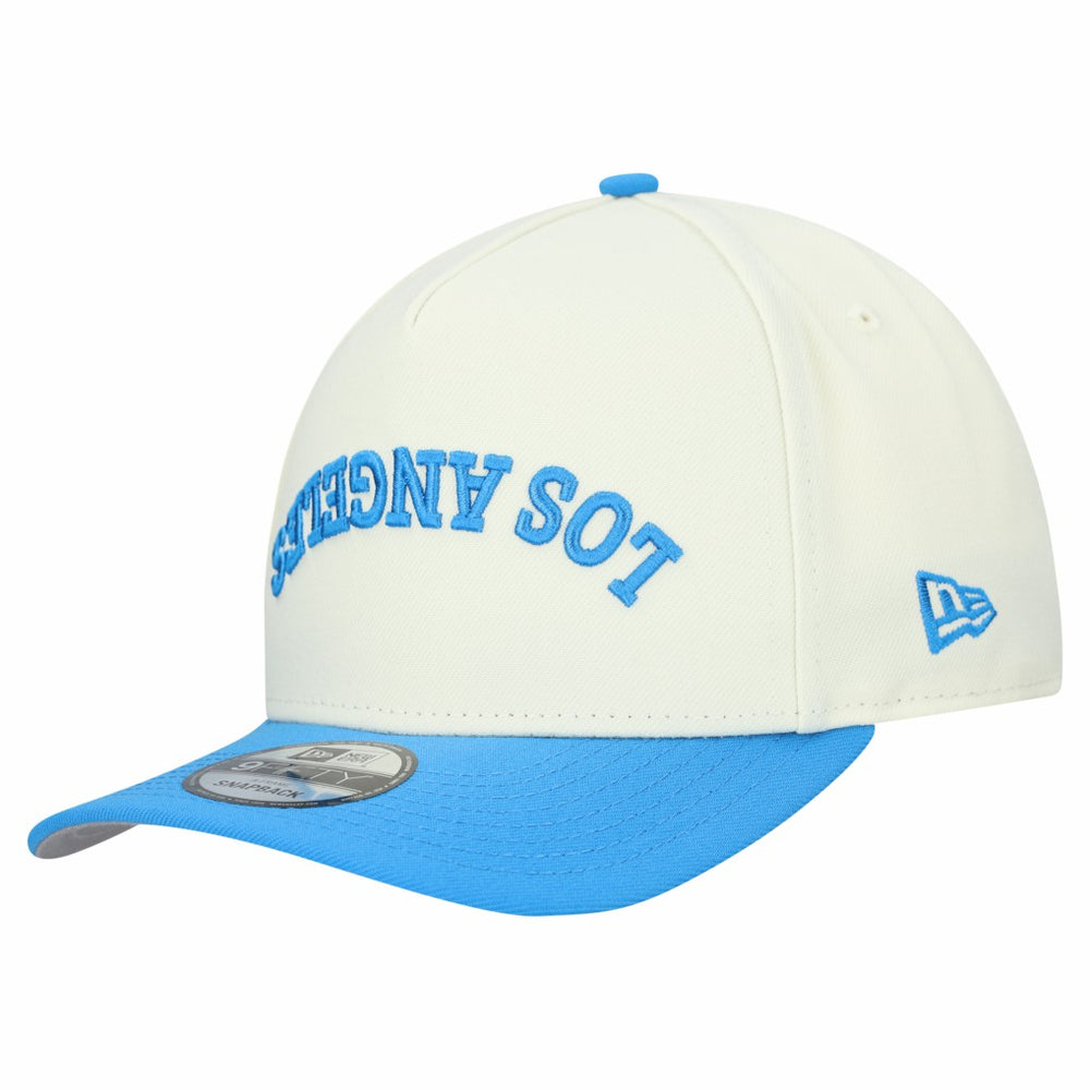 Los Angeles Chargers New Era Upside Down 9FIFTY A-Frame Snapback Hat - Cream - NFL