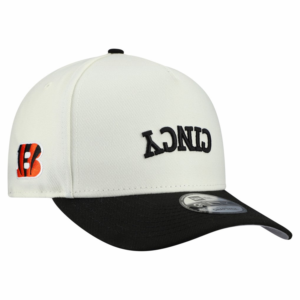 Cincinnati Bengals New Era Upside Down 9FIFTY A-Frame Snapback Hat - Cream - NFL