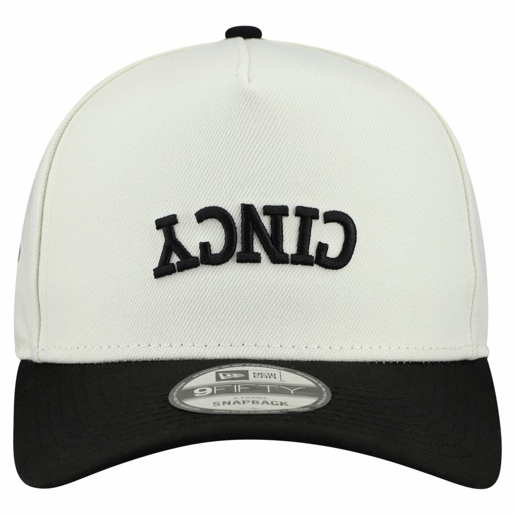 Cincinnati Bengals New Era Upside Down 9FIFTY A-Frame Snapback Hat - Cream - NFL