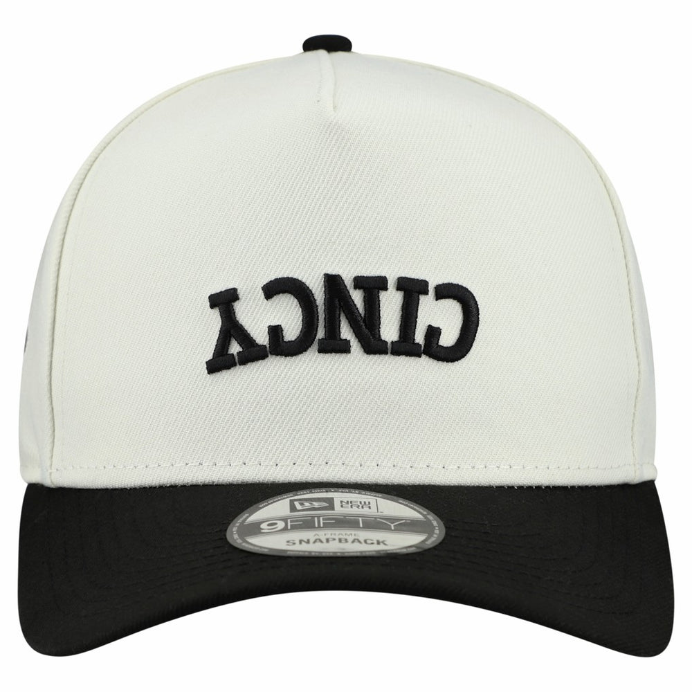 Cincinnati Bengals New Era Upside Down 9FIFTY A-Frame Snapback Hat - Cream - NFL