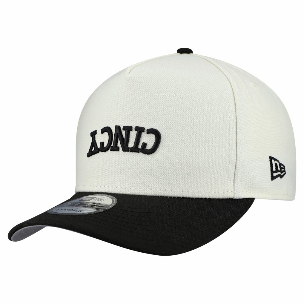 Cincinnati Bengals New Era Upside Down 9FIFTY A-Frame Snapback Hat - Cream - NFL