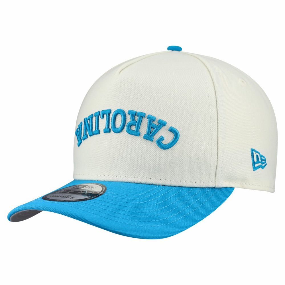 Carolina Panthers New Era Upside Down 9FIFTY A-Frame Snapback Hat - Cream - NFL