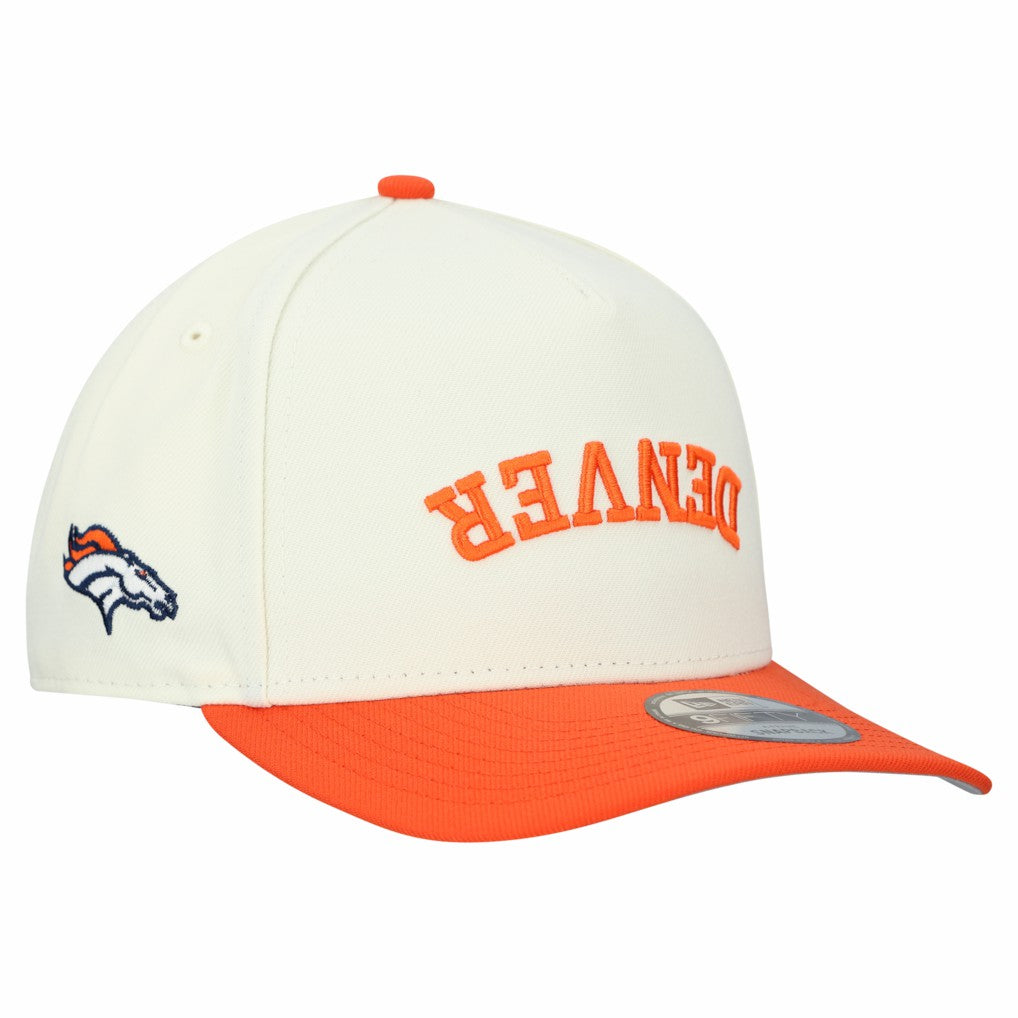 Denver Broncos New Era Upside Down 9FIFTY A-Frame Snapback Hat - Cream - NFL