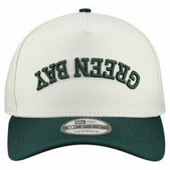 Green Bay Packers New Era Upside Down 9FIFTY A-Frame Snapback Hat - Cream - NFL