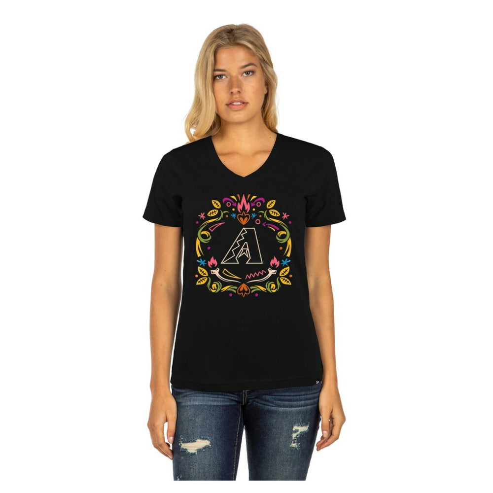 Arizona Diamondbacks New Era Women's Día de los Muertos V-Neck T-Shirt Near Me
