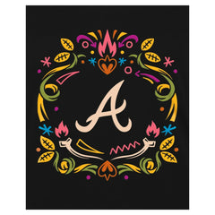Atlanta Braves New Era Women's Día de los Muertos V-Neck T-Shirt Outlet